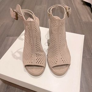 Neutral Open Toe Booties